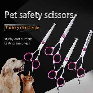 Tijeras de acero inoxidable de alta calidad duraderas y afiladas para mascotas, corte de pelo, <span class=keywords><strong>pico</strong></span> de pez, tijeras para mascotas para perros - Product Image 3