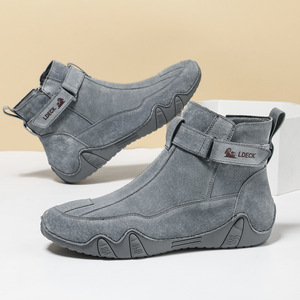 נעלי גברים מעור אמיתי, מידה גדולה, עמידות בפני שחיקה, לשימוש חיצוני, בסגנון רטרו, עם פיצוצים, תחנה עצמאית חוצת גבולות - Product Image 1