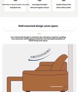 Gấu đen lớn da thật ba chỗ <span class=keywords><strong>sofa</strong></span> điện giường phòng khách Ý tối giản phong cách retro Lớp trên cùng <span class=keywords><strong>2025</strong></span> da bò - Product Image 6