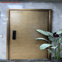 Porte d'entrée extérieure commerciale de haute sécurité, design australien personnalisé, pour projet, porte principale d'appartement extérieur