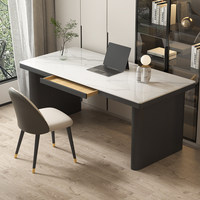 Bureau d'ordinateur en ardoise de style italien minimaliste moderne avec tiroirs, idéal pour la maison, le bureau, la chambre ou comme table d'étude pour étudiant