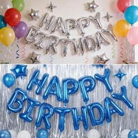 Fournitures de décoration de fête d'anniversaire de haute qualité, ensemble de ballons en feuille d'aluminium « Félicitations »