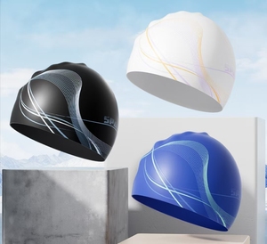 <span class=keywords><strong>Bonnet</strong></span> <span class=keywords><strong>de</strong></span> <span class=keywords><strong>bain</strong></span> en silicone 3D <span class=keywords><strong>de</strong></span> haute qualité, sans couture, couleur unie, avec logo personnalisé pour hommes, <span class=keywords><strong>triathlon</strong></span> - Product Image 4