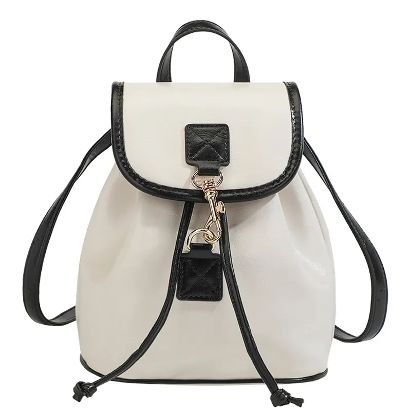 RU Factory Sale New Products New Women's Bag Backpack Female Flip Cover Versatile Travel Bag Girl Pleasure Pu Leather Waterproof