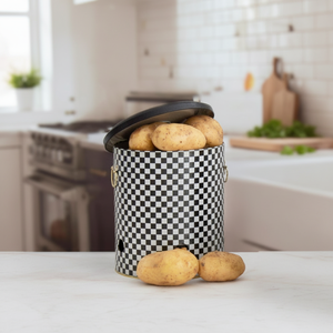 225mm Tinplate Metal Tin <b>Box</b> 9L Checkerboard Recyclable for Biscuit Candy Coffee Chocolate Tea Cake <b>Packing</b> Paper Plastic - Product Image 2