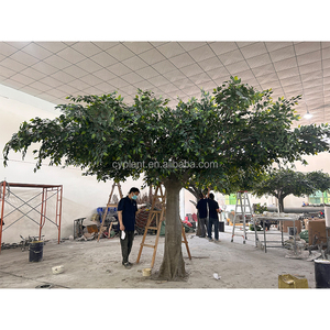 Tùy Chỉnh 3M Cao 6M Rộng Nhân Tạo Ficus Cây Thường Xanh Lớn Sợi Thủy Tinh Cây Nhân Tạo Banyan Cây Cho Trang Trí Ngoài Trời - Product Image 3