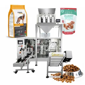 Dog food Cat food Pet food Automatic Premade Bag Stand Up Pouch Packing And Sealing Doypack Giving Bag Packing Machine