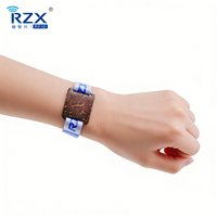 Bracelet intelligent RFID étanche en coque de noix de coco, bracelet RFID en tissu, bracelet-clé d'accès aux portes, bracelet RFID HF 13,56 MHz