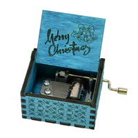 Caja de Música Personalizada con Diseño de El Señor de los Anillos Cortada a Láser con Manivela, Buen Sonido, Mini Artesanía para Decoración del Hogar