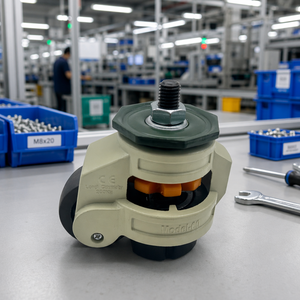 ล้อเลื่อนปรับระดับได้ VIMA 60A โพลียูรีเทน ไนลอน เหล็ก พร้อมด้ามจับแบบวงล้อ ลูกปืน รับน้ำหนักได้ 250 กก. ปรับได้ 360 องศา - Product Image 2