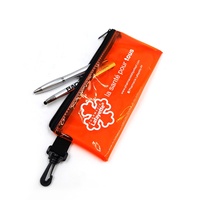 Étui à crayons en PVC transparent écologique promotionnel pas cher avec fermeture éclair, couleur et logo personnalisés, durable et portable