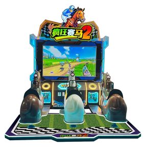 Simulatore di Corse di Cavalli per 3 Giocatori Lotto, Bestseller |   Gioco Arcade Crazy Racing 2 da 75 Pollici con Inserimento Monete e Presa Universale - Product Image 1