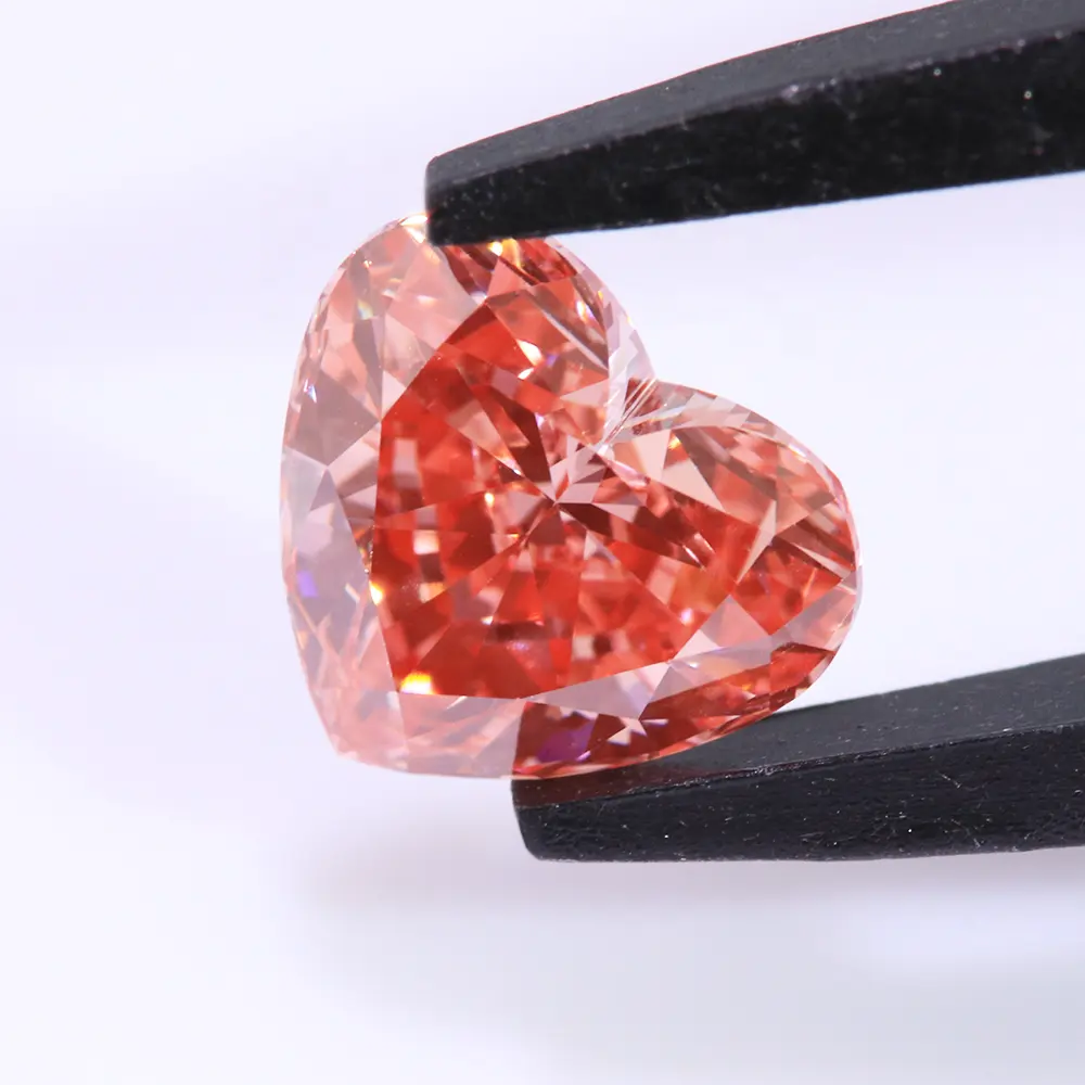 Gorgeous lab grown diamond vivid pink cushion ideal cut CVD loose diamond for high jewelry making