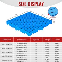 Palette en plastique Euro de haute qualité, durable, à fond plat, petite taille, charge statique industrielle 300 kg