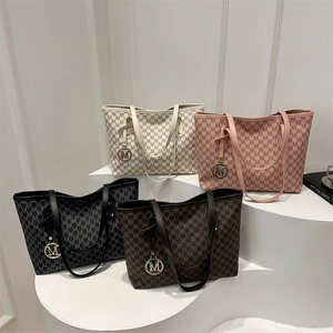 Borsa Tote da donna alla moda nuova semplice mamma e bambino di grande capacità Casual borsa stampa con <span class=keywords><strong>lettere</strong></span> <span class=keywords><strong>monogramma</strong></span> Shopping Bag senza marchio - Product Image 1