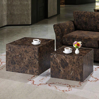 Vente en gros de table basse et de thé au design contemporain en bois MDF pour l'intérieur et l'extérieur dans les hôtels, les restaurants et les chambres à coucher