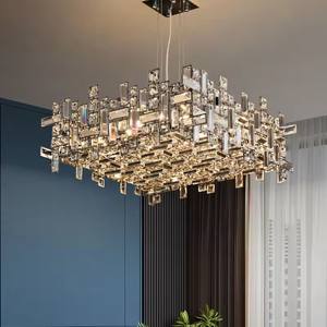Современная минималистская хрустальная люстра для гостиной, Элитная Роскошная Главная лампа для виллы - Product Image 3