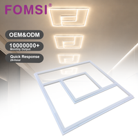 Panneau de plafond ultra fin FOMSI 64W carré 595x595mm, panneau lumineux LED encastré, éclairage de bureau commercial à économie d'énergie