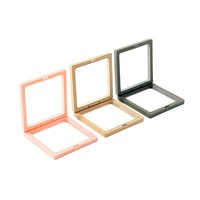 Boîte en plastique blanche avec film PE transparent pour emballer des bijoux précieux, boîte de rangement pour autocollants à ongles noirs