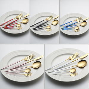 Vajilla Elegante Portuguesa Personalizada <span class=keywords><strong>de</strong></span> Venta Directa <span class=keywords><strong>de</strong></span> Fábrica, Juego <span class=keywords><strong>de</strong></span> Cuchillo, Cuchara y Tenedor <span class=keywords><strong>de</strong></span> <span class=keywords><strong>Acero</strong></span> <span class=keywords><strong>Inoxidable</strong></span> Chapado en Oro - Product Image 6