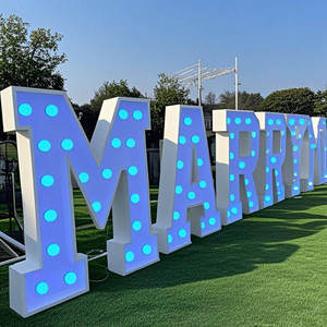 Lettre lumineuse géante 3D LED personnalisée de 3 pieds, ampoule lumineuse, lettres lumineuses 'Hey Baby Love' pour mariage, anniversaire, événement et décorations scolaires - Product Image 6