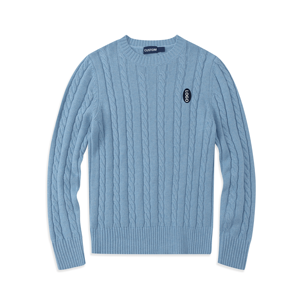 <span class=keywords><strong>Maglione</strong></span> da <span class=keywords><strong>Uomo</strong></span> Casual in Lana e Cotone con Collo a Girocollo, Lavorazione a Trecce, Personalizzabile, Stile <span class=keywords><strong>Polo</strong></span> RL - Product Image 2