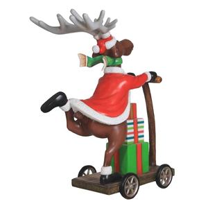 กวางเรนเดียร์ไฟเบอร์กลาส6.3FT พร้อมของขวัญสำหรับสกู๊ตเตอร์ตกแต่งคริสต์มาสในร่ม/กลางแจ้ง - Product Image 5
