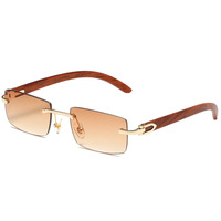 Gafas de Sol de Diseño Unisex de Tamaño Pequeño, Gafas de Sol de Moda para Mujer, Gafas de Sol sin Montura para Chicas, Gafas de Sol sin Marco para Hombre