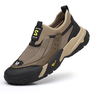รองเท้าลำลองผู้ชาย ระบายอากาศได้ดี พื้นหนา สไตล์ Chunky Sneakers สำหรับผู้ใหญ่ ใส่ได้ทุกฤดู สีกากี สีดำ - Product Image 5