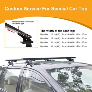 Nuove Barre Portatutto Universali in Alluminio JINHUIJU <span class=keywords><strong>per</strong></span> <span class=keywords><strong>Auto</strong></span>, Capacità 50-100kg <span class=keywords><strong>per</strong></span> SUV (Argento) - Product Image 3