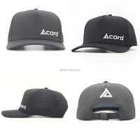 Casquettes de baseball et de course en gros, avec patchs TPU, logo personnalisé, casquettes pour hommes, chapeaux de golf imperméables avec cordon