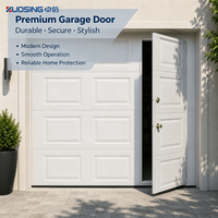Porte de garage de type Carriage House à haute efficacité énergétique avec quincaillerie décorative et âme isolante haute densité pour villa résidentielle