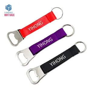 for with Wholesale Bulk Woven Embroidered Printed Custom Sublimated Logo Polyester Bottle Opener Short Wrist Rope Strap Lanyard