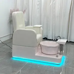 Cedicure Chair With Removable Basin Luxury Nail Pedicure Spa Salon Furniture Pink Color Pedicure Stations Massage Pedicure Chair