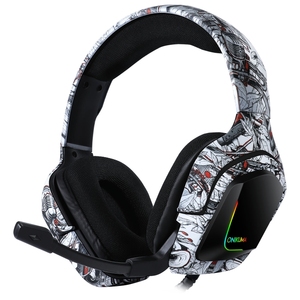 หูฟังเกมมิ่งแบบมีสาย <span class=keywords><strong>ONIKUMA</strong></span> <span class=keywords><strong>K20</strong></span> PS4 เสียงเซอร์ราวด์เบสหนัก ไฟ RGB สำหรับพีซี พร้อมไมโครโฟน ลดราคาแบบแฟลชเซลล์ - Product Image 2