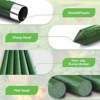 Piquets de jardin en acier et plastique enduit pour plantes, supports robustes pour arbustes/vignes, bâtons de soutien pour tomates et légumes