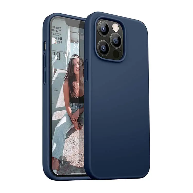 Funda Personalizada de Silicona Líquida para Teléfono Móvil, Carcasa Ecológica Original para iPhone 15 Pro Max