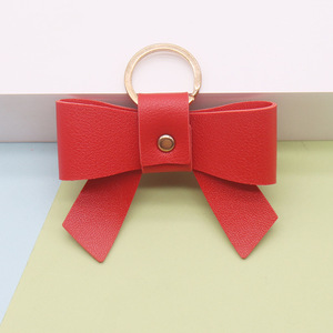 Porte-rouge à lèvres en cuir PU avec nœud 7,5 cm, porte-clés nœud rouge, étui pour baume à lèvres, breloque de sac, cadeau pour femme, accessoires de sac à main - Product Image 4