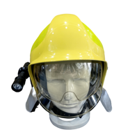 EN443 Premium A1 Casques de lutte contre l'incendie résistants au feu avec châle en feuille d'aluminium aramide et support de phare et glissière et double visière