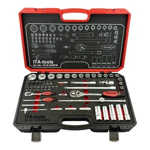 58 pièces 1/2 "Dr. 1/4 "Dr. Jeu d'outils à douille Poignée en T Bougie Socketshardware outil à main - Product Image 1