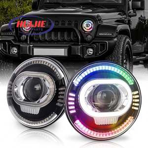 Produits promotionnels, phare LED <span class=keywords><strong>Halo</strong></span> de 7 pouces, faisceau RGB pour Jeep Wrangler Jk Tj Cj Lj H1 H2, phare LED - Product Image 3