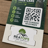 Impression personnalisée de prospectus de porte pour la promotion des services d'arboriculture, matériel marketing et publicité de quartier pour arboristes