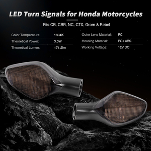 Luces Intermitentes para Motocicleta con Certificación E-mark para Honda CBR 400R <span class=keywords><strong>CB</strong></span> <span class=keywords><strong>500X</strong></span> NC 700S CTX 700 MSX CMX 500 Rebel Accesorios - Product Image 2