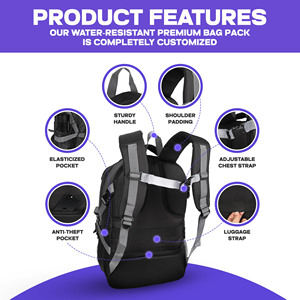 Muestra Gratuita, Mochila de Motocicleta Impermeable para Hombre, de Gran Capacidad, Forrada de Nailon y PVC, con Compartimento para Casco - Product Image 6