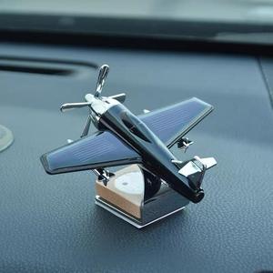 Huyo Aluminum Alloy Rectangle Medium <b>Car</b> Solar Airplane Perfume Aromatherapy Essential Oil <b>Ornament</b> Air Freshener Perfume Holder - Product Image 1