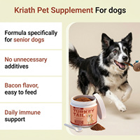 Complément Nutritionnel pour Chiens avec Poudre de Champignon Queue de Dinde (Lingzhi) – Absorption Rapide, Sûr pour Tous les Âges, Soin Quotidien Articulations, Peau, Poils