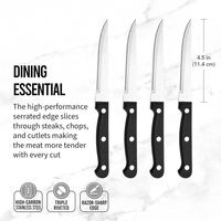 Couverts de restaurant 8 pièces pour le dîner couteau à trancher la viande dentelée ensemble de couteaux à steak