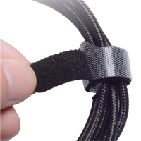 Sangles de fixation auto-agrippantes écologiques avec logo imprimé, réglables, pour câbles, 100 % nylon