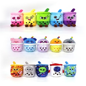 10 Pieces Set Light up Skin Friendly Cute Soft Toy Milk <strong>Boba</strong> Tea <strong>Plush</strong> with PP Cotton Filling Customizable Sizes Certified Safe - Product Image 1