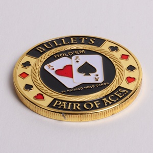 Jetons de poker professionnels en émail métallique de club de golf de football personnalisé de haute qualité - Product Image 4